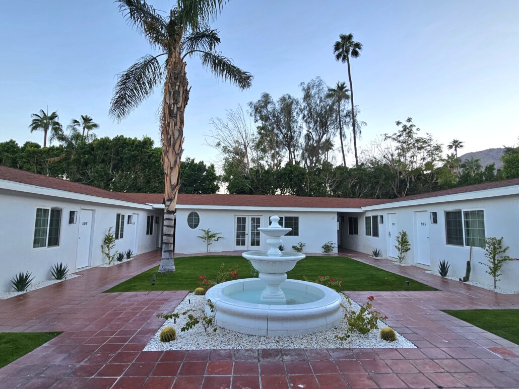 The courtyard at Casa Palma in Palm Springs