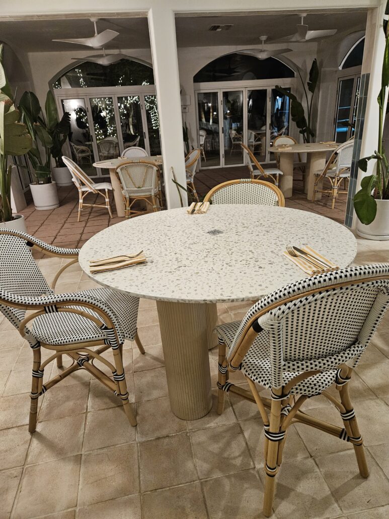 A table and chairs at Chiquita at Casa Palma