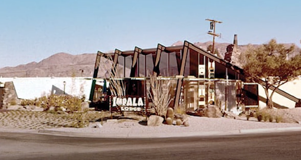 A vintage photo of the Impala Lodge in Palm Springs
