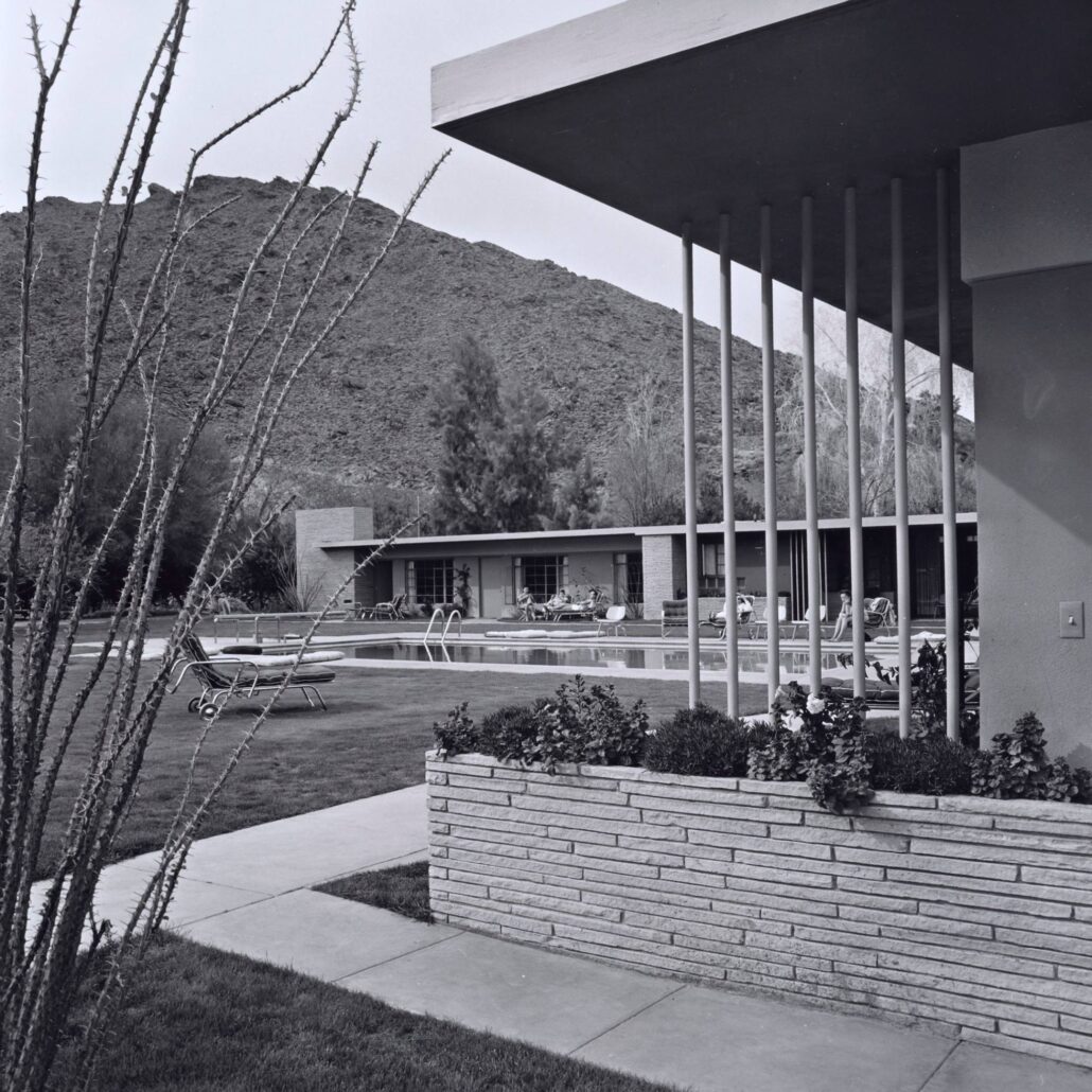 Black and white photograph of The Hideaway in the 1940s