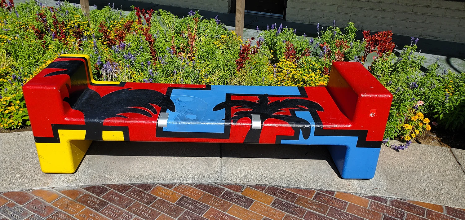 Palm Springs Benches Enhanced with Art