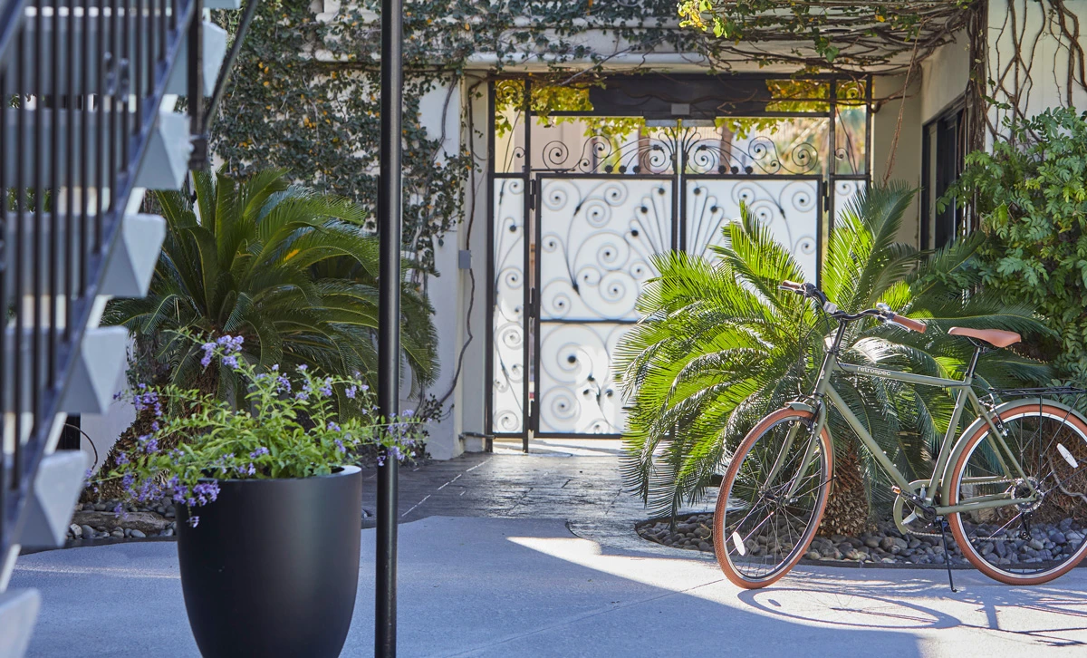 Bikes are available for guests to use at the Descanso Resort in Palm Springs