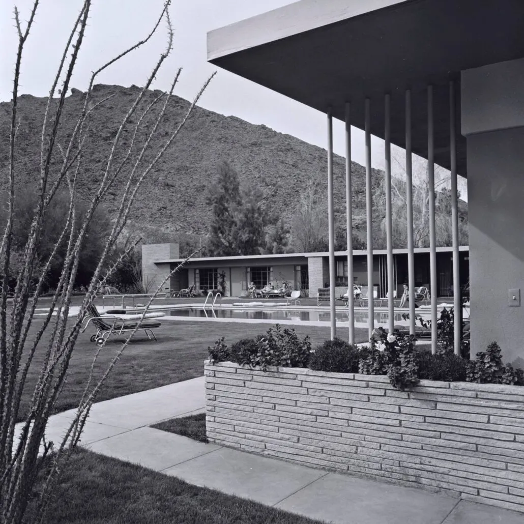 Black and white photograph of The Hideaway in the 1940s
