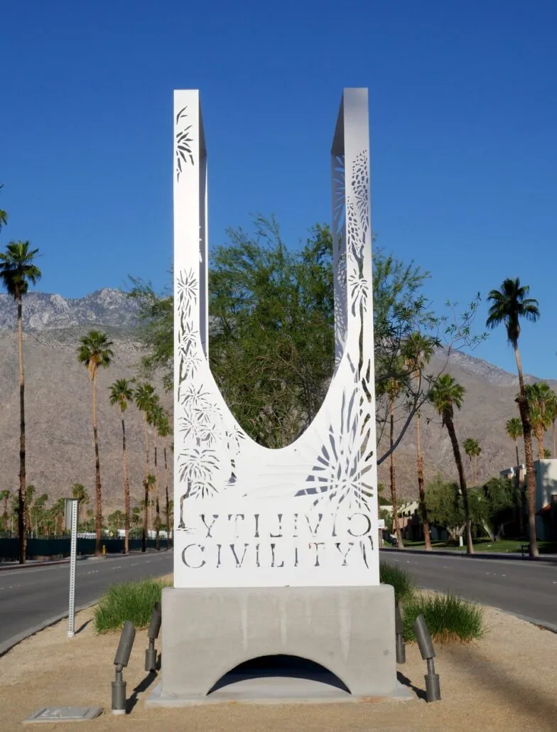 The Civility pillar in Palm Springs